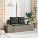 Tuinbank met kussen Grijs 184 x 62 x 69 cm poly rattan