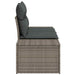 Tuinbank met kussen Grijs 184 x 62 x 69 cm poly rattan