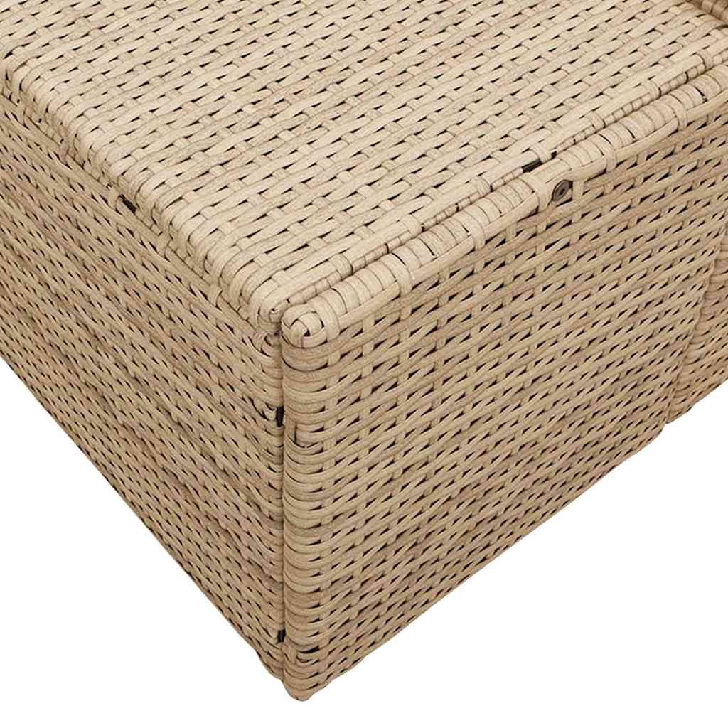 Tuinbank met kussen Beige 184 x 62 x 69 cm poly rattan