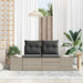 Tuinbank met kussen Grijs 184 x 62 x 69 cm poly rattan