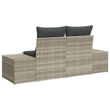 Tuinbank met kussen Grijs 184 x 62 x 69 cm poly rattan