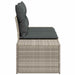 Tuinbank met kussen Grijs 184 x 62 x 69 cm poly rattan