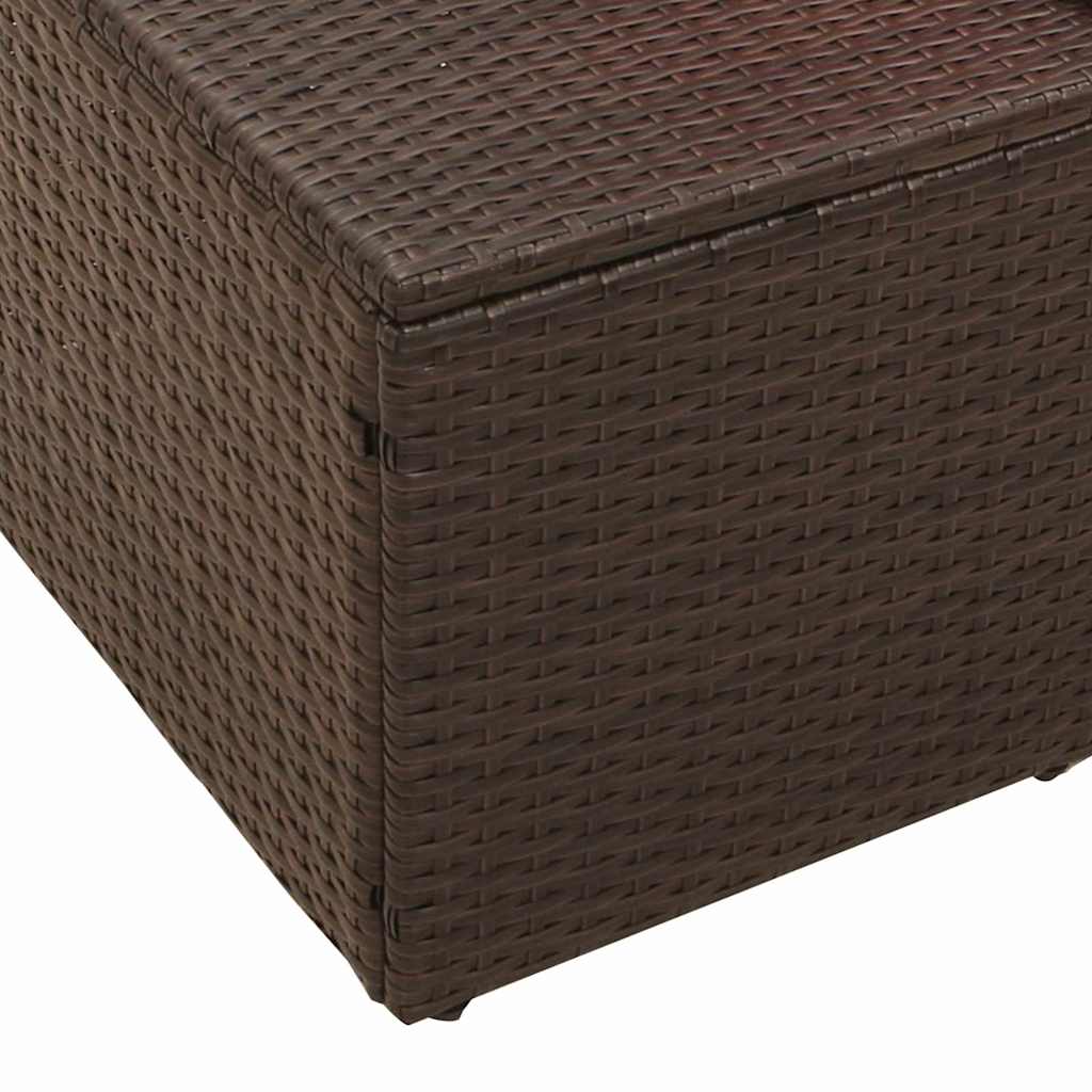 Tuinbank met kussen met opslag 184 x 62 x 69 cm poly rattan