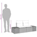 Tuinbank met kussen met opslag 184 x 62 x 69 cm poly rattan