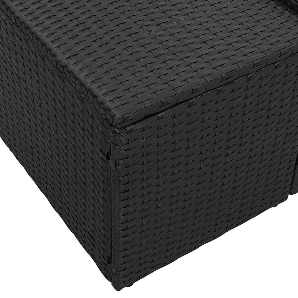 Tuinbank met kussen met opslag 184 x 62 x 69 cm poly rattan