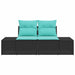 Tuinbank met kussen met opslag 184 x 62 x 69 cm poly rattan