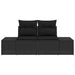 Tuinbank met kussen Zwart 184 x 62 x 69 cm poly rattan