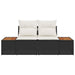 Tuinbank Zwart 184 x 62 x 85cm poly rattan