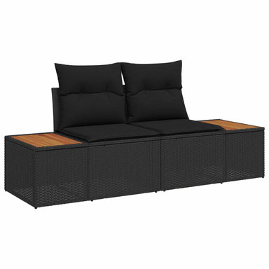 Tuinbank Zwart 184 x 62 x 85cm poly rattan