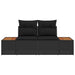 Tuinbank Zwart 184 x 62 x 85cm poly rattan