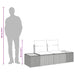 Tuinbank Zwart 184 x 62 x 85cm poly rattan