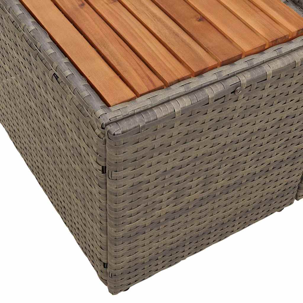 Tuinbank Grijs 184 x 62 x 85cm poly rattan