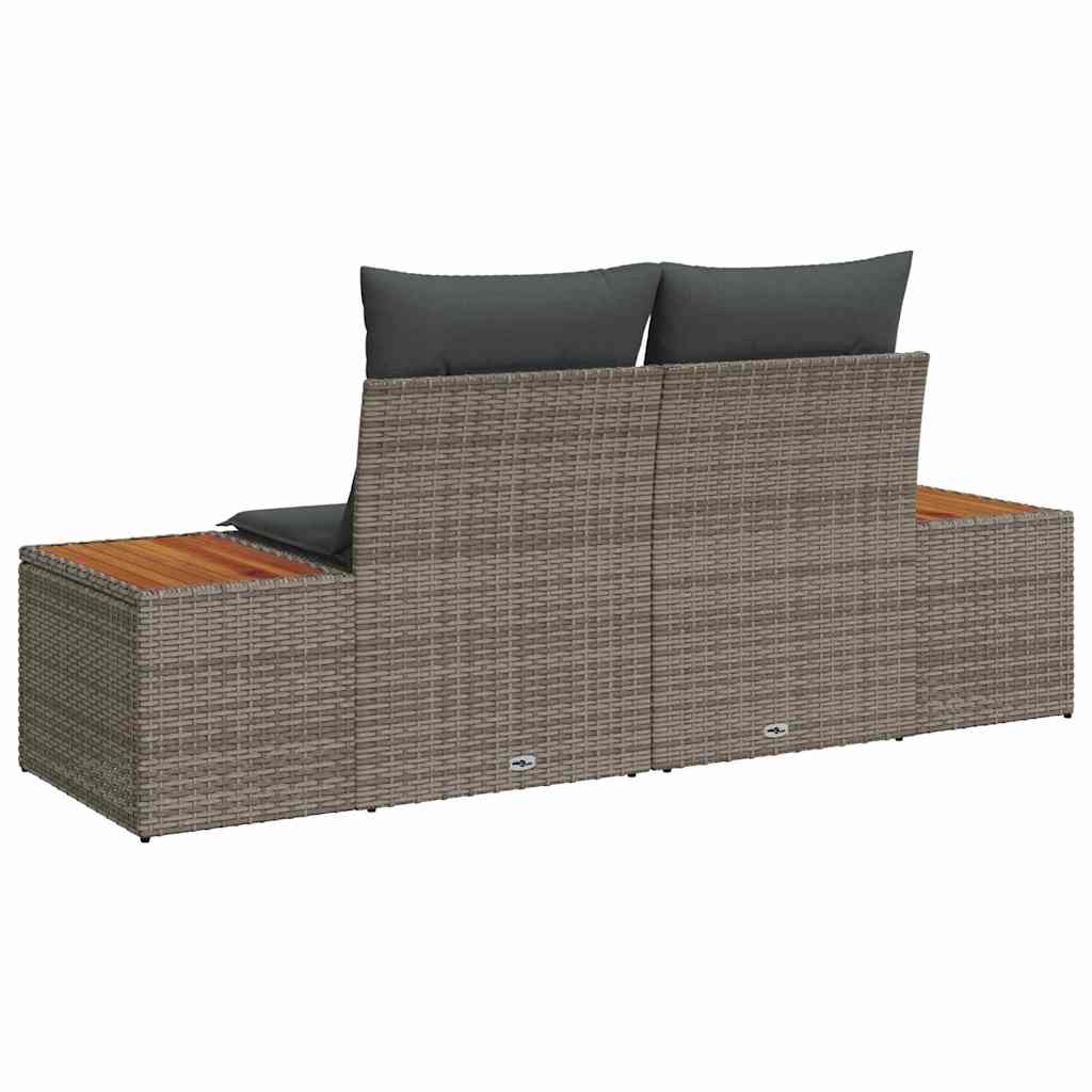 Tuinbank Grijs 184 x 62 x 85cm poly rattan