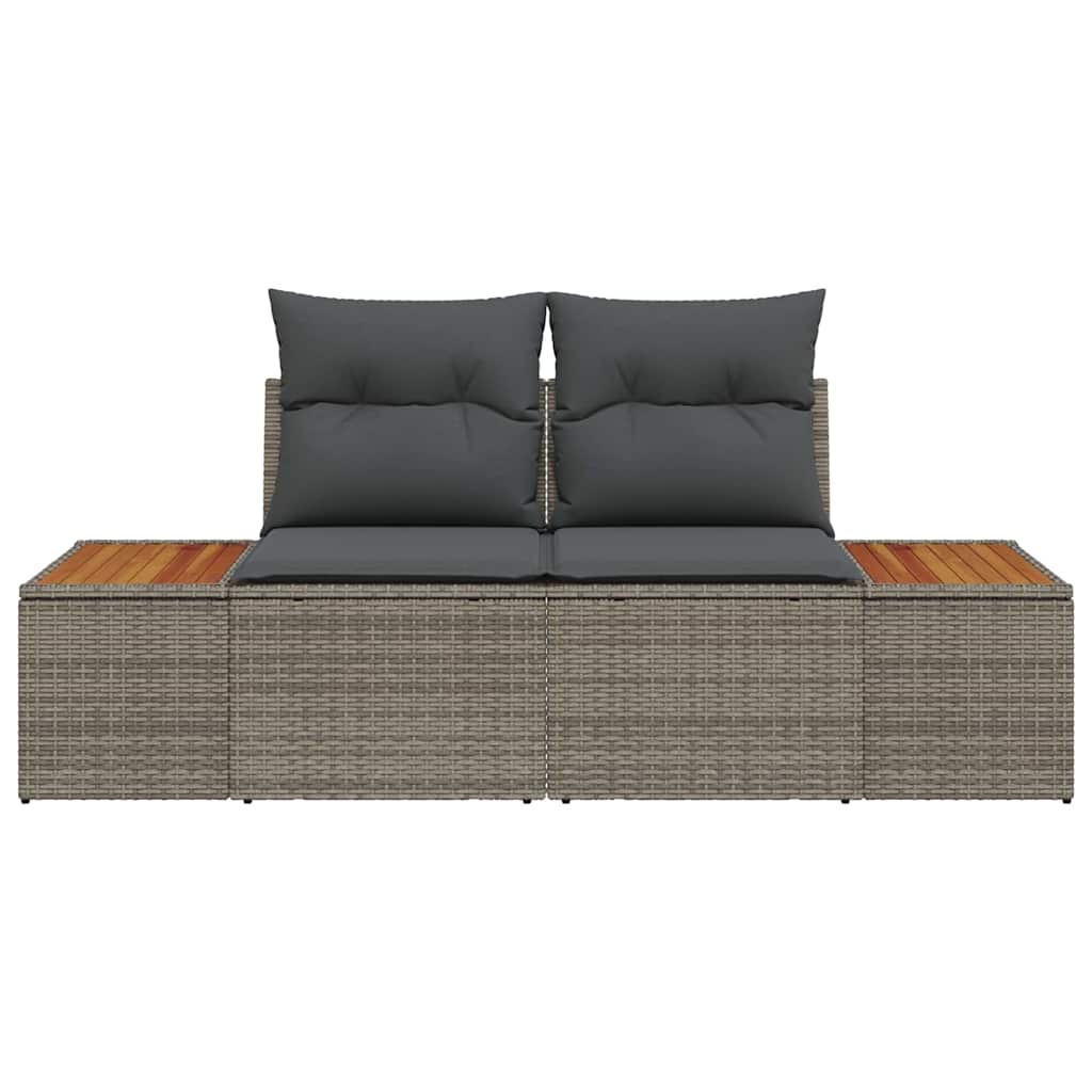 Tuinbank Grijs 184 x 62 x 85cm poly rattan