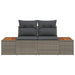 Tuinbank Grijs 184 x 62 x 85cm poly rattan