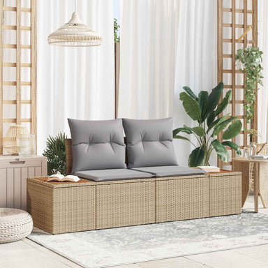 Tuinbank Beige 184 x 62 x 85cm poly rattan