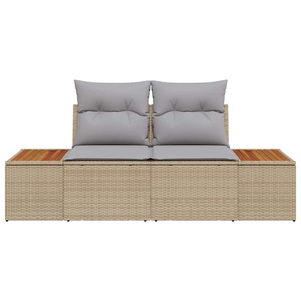 Tuinbank Beige 184 x 62 x 85cm poly rattan
