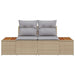 Tuinbank Beige 184 x 62 x 85cm poly rattan