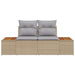 Tuinbank Beige 184 x 62 x 85cm poly rattan