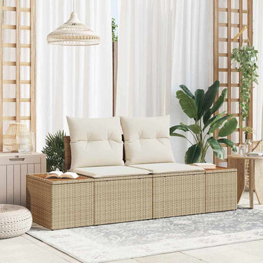 Tuinbank Beige 184 x 62 x 85cm poly rattan