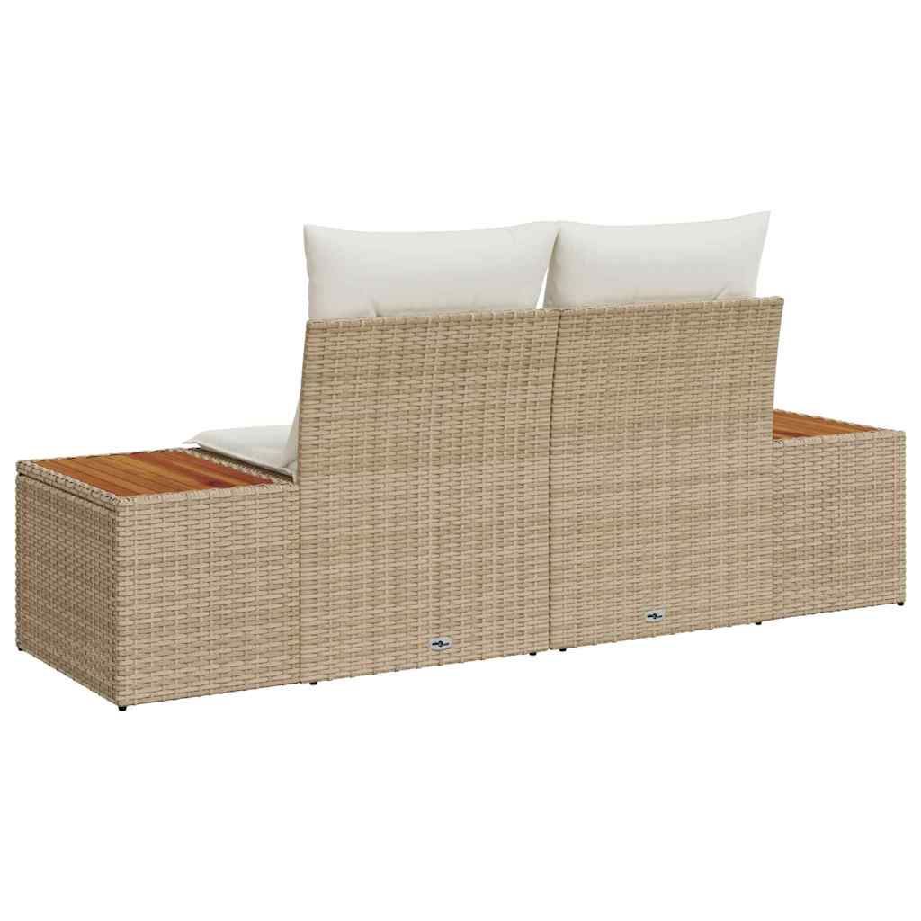Tuinbank Beige 184 x 62 x 85cm poly rattan