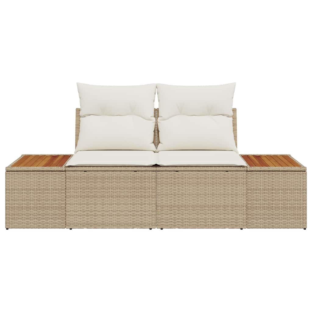 Tuinbank Beige 184 x 62 x 85cm poly rattan