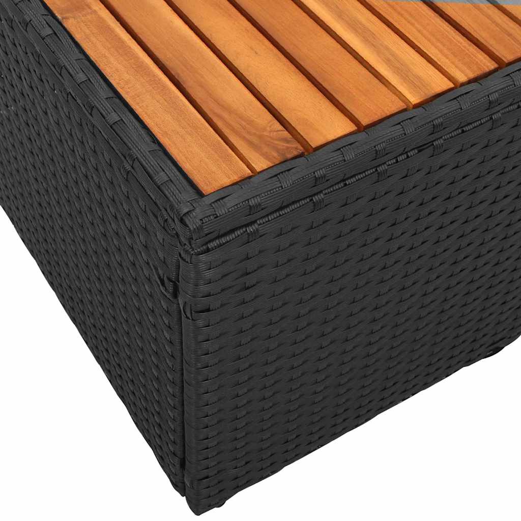 Tuinbank Zwart 184 x 62 x 85cm poly rattan