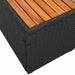 Tuinbank Zwart 184 x 62 x 85cm poly rattan