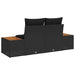 Tuinbank Zwart 184 x 62 x 85cm poly rattan