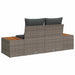 Tuinbank Grijs 184 x 62 x 85cm poly rattan