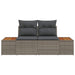 Tuinbank Grijs 184 x 62 x 85cm poly rattan