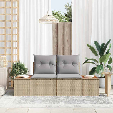 Tuinbank Beige 184 x 62 x 85cm poly rattan