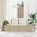 Tuinbank Beige 184 x 62 x 85cm poly rattan