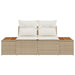 Tuinbank Beige 184 x 62 x 85cm poly rattan