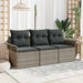 Bankstel 3 st 3-Aantal zitplaatsen Grijs poly rattan
