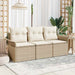 Bankstel 3 st 3-Aantal zitplaatsen Beige en Crème poly rattan
