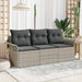 Bankstel 3 st 3-Aantal zitplaatsen Grijs poly rattan