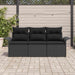 Bankstel 3 st 3-Aantal zitplaatsen Zwart poly rattan