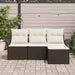 Bankstel 4 st 4-Aantal zitplaatsen Bruin en Crème poly rattan