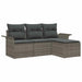 Bankstel 4 st 4-Aantal zitplaatsen Grijs poly rattan