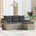 Bankstel 4 st 4-Aantal zitplaatsen Grijs poly rattan