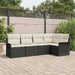 Tuin Sofa Set 5 st Zwart poly rattan