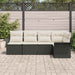 Tuin Sofa Set 5 st Zwart poly rattan