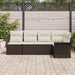 Tuin Sofa Set 5 st Bruin poly rattan