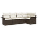 Tuin Sofa Set 5 st Bruin poly rattan