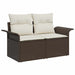 Tuin Sofa Set 5 st Bruin poly rattan
