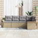 Tuin Sofa Set 5 st Beige poly rattan