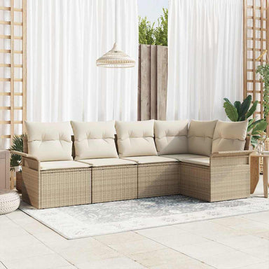 Tuin Sofa Set 5 st poly rattan
