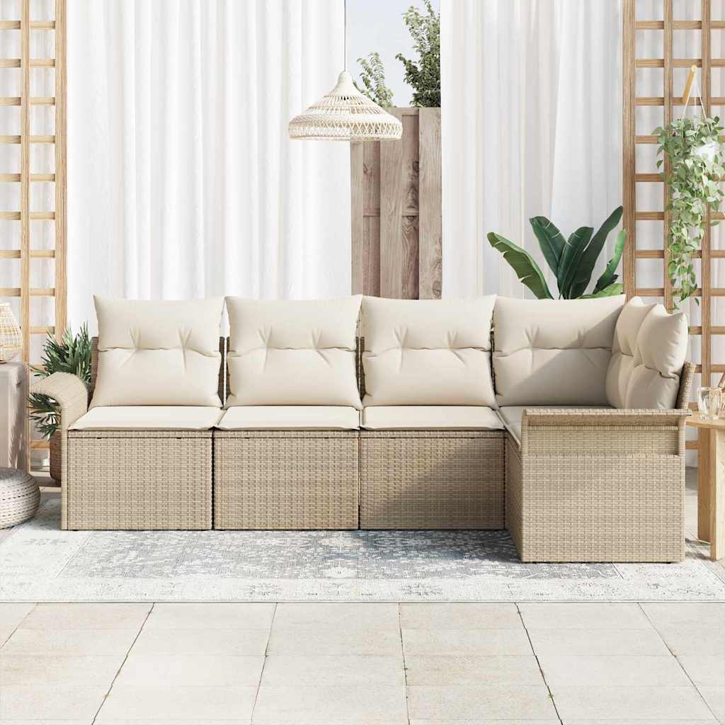 Tuin Sofa Set 5 st poly rattan