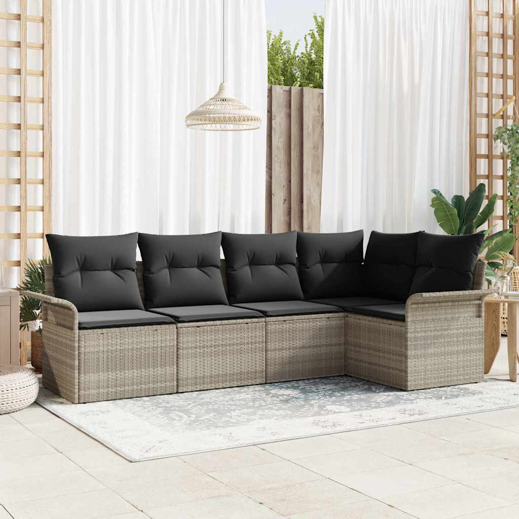 Tuin Sofa Set 5 st poly rattan